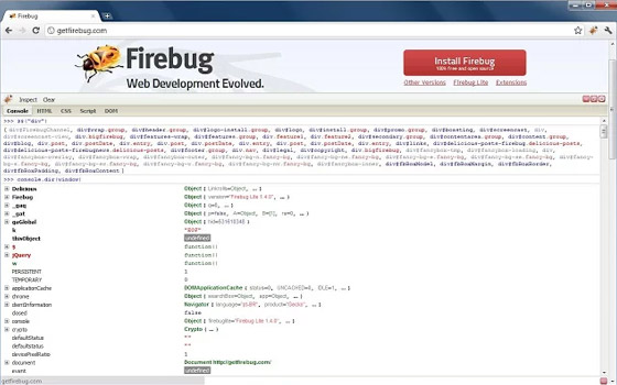 Firebug Lite Chrome extension