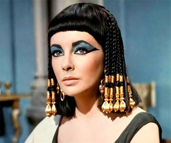 "Cleópatra", 1963, com Elizabeth Taylor.