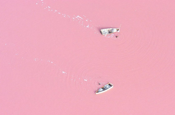 Lago Retba, no Senegal.