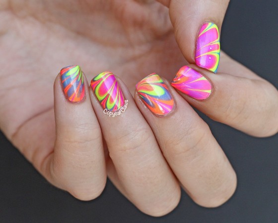 Neon-water-marble-nails-4
